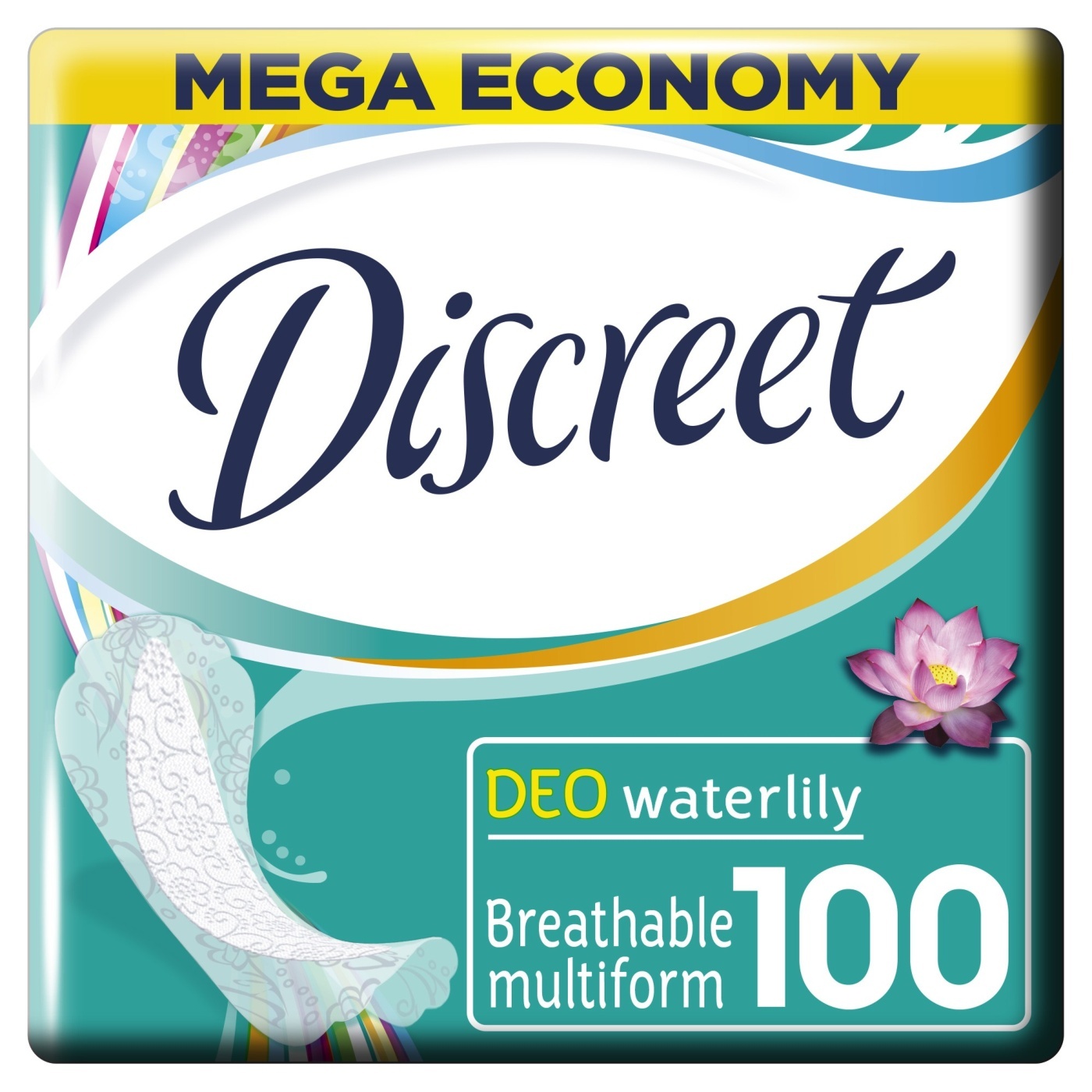 Женские ежедневные прокладки DISCREET Deo Water Lily Multiform, 100 шт. - изображение