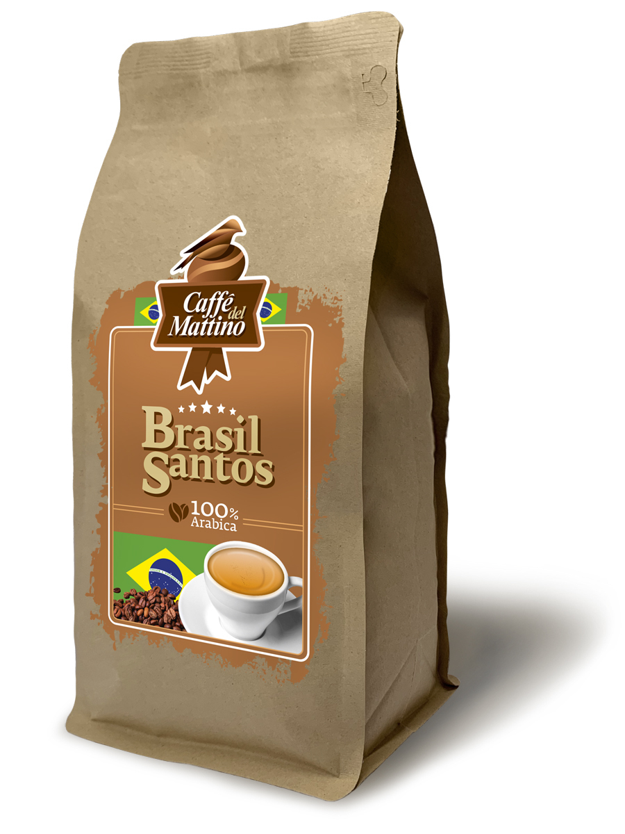 Кофе в зернах Caffe del Mattino Brasil Santos/Бразилия Сантос 1кг ...