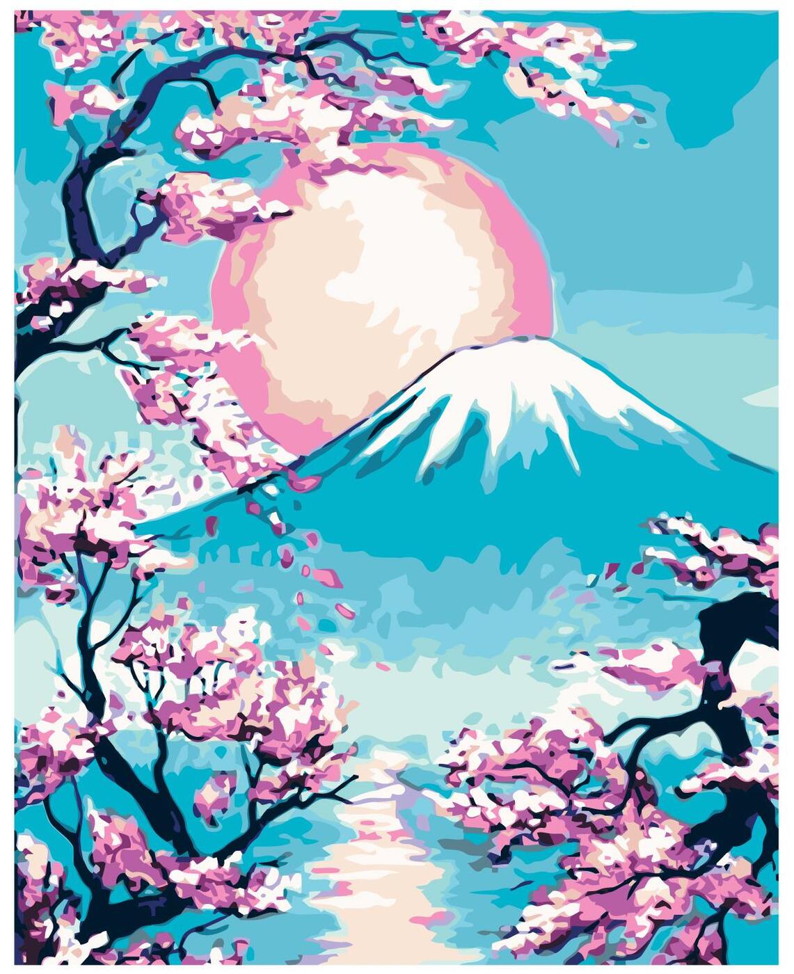 Картина по номерам гора Фудзи