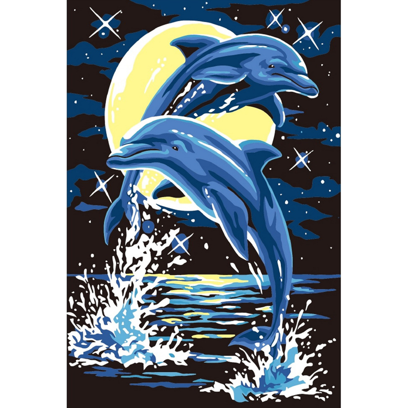 Набор юного художника (20х30) лунные дельфины (8 цветов)