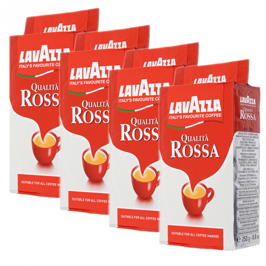 Росса 4. Кофе молотый Lavazza qualità Rossa вакуумная упаковка, 250 г. Lavazza Rossa молотый. Lavazza qualita Rossa кофе молотый 250 г. Лавацца кофе молотый упаковка 6 шт.