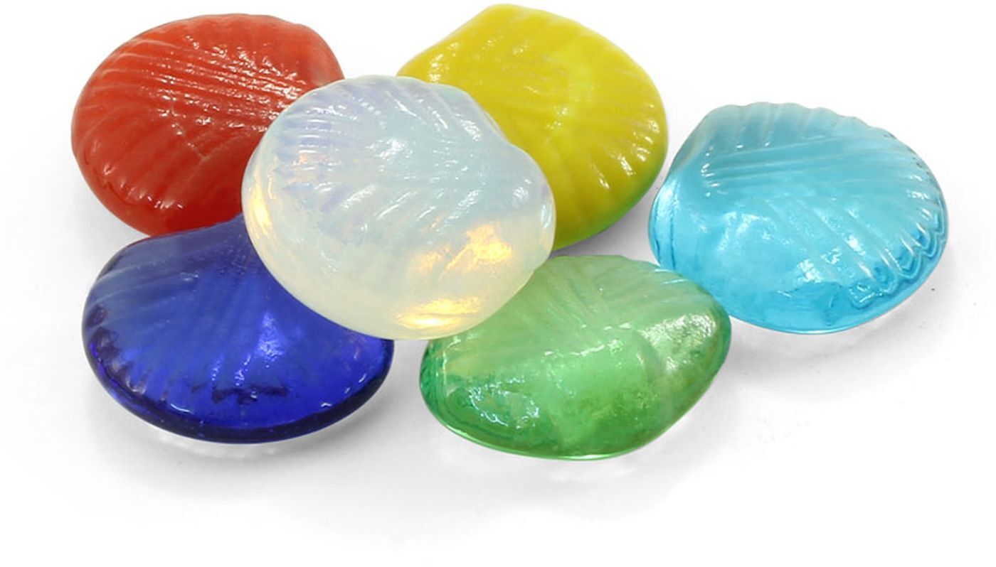 камушки для аквариума стекло овальные. грунтовое стекло. №131 (плоский голубой блестящий) 439514. грунтовое стекло. стеклянные камни для аквариума.