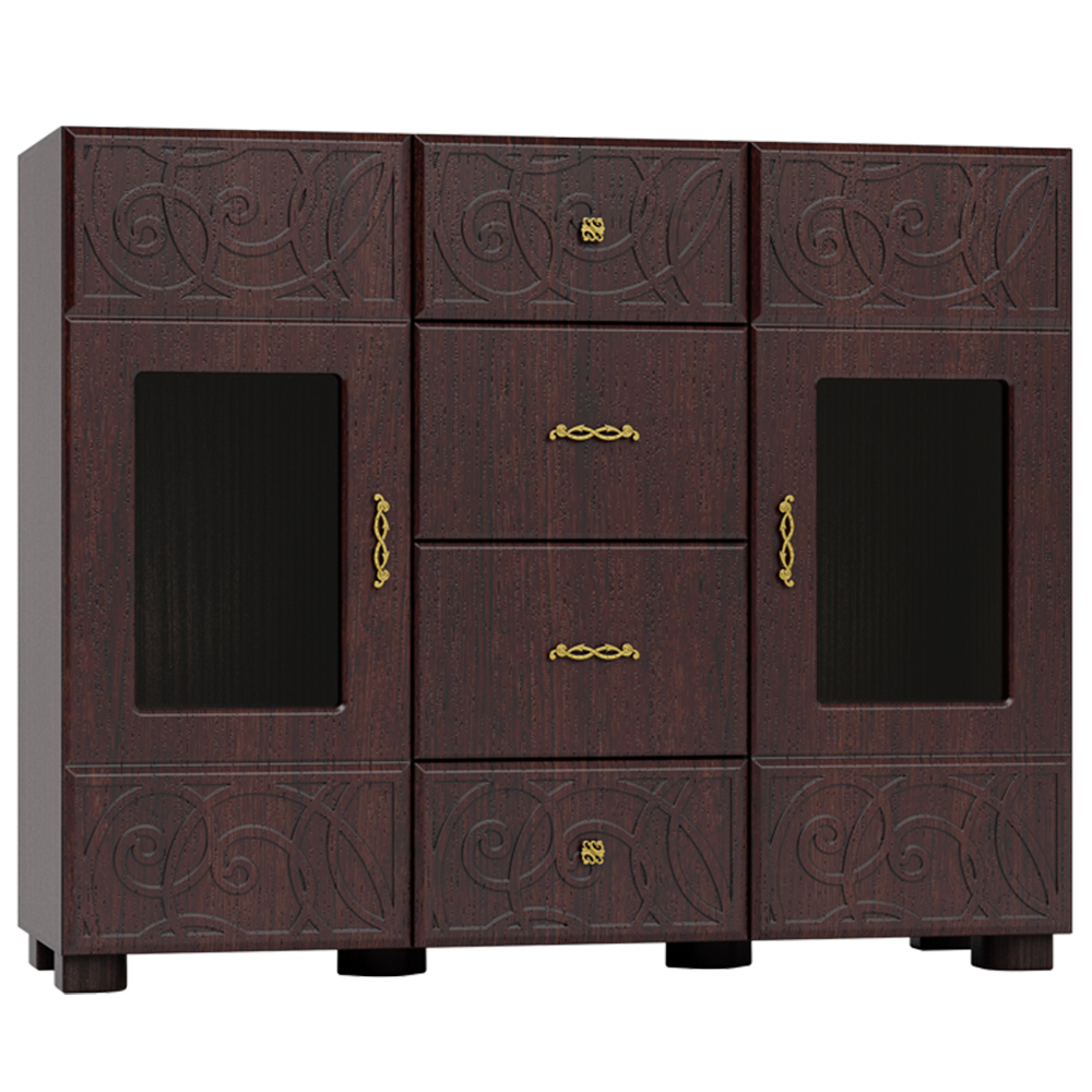 Комод Компасс-мебель (Россия) Легенда ЛГ-04, 135x45x110 см, 4 ящ ...