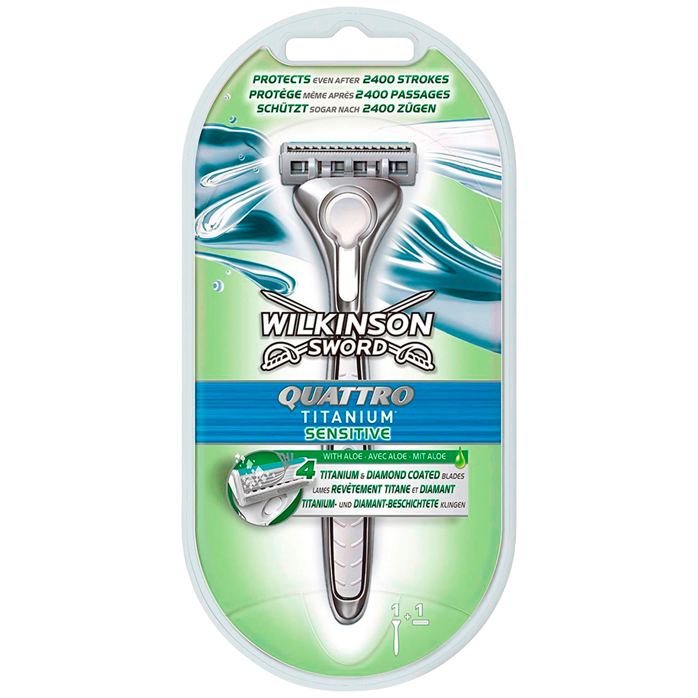Wilkinson Sword Бритва Schick "Quattro Titanium Sensitive", 4-лезв ...