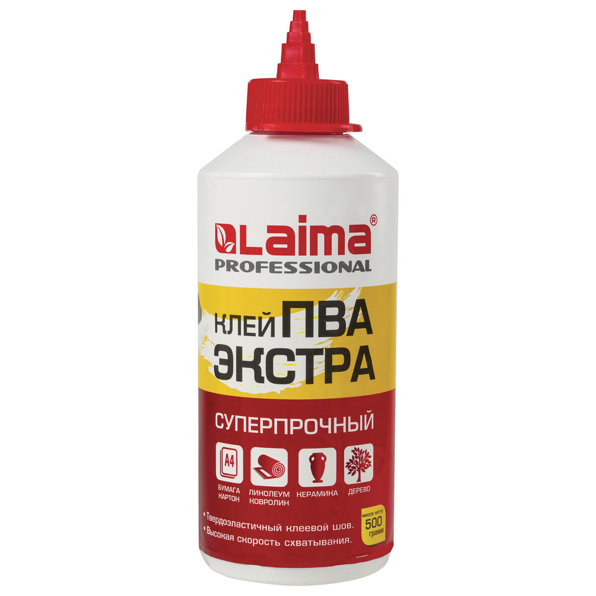 Клей Пва Экстра Суперпрочный 0,5 кг (керамика, ткань, кожа, дерево ...