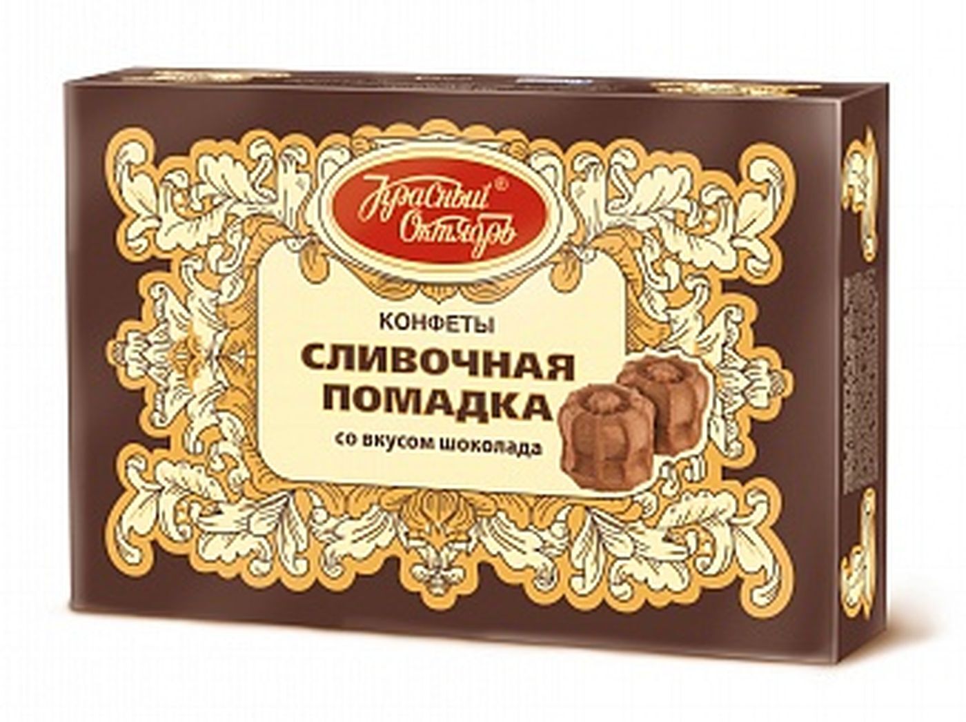 Конфеты Красный Октябрь Сливочная помадка со вкусом Шоколада, 250 г ...