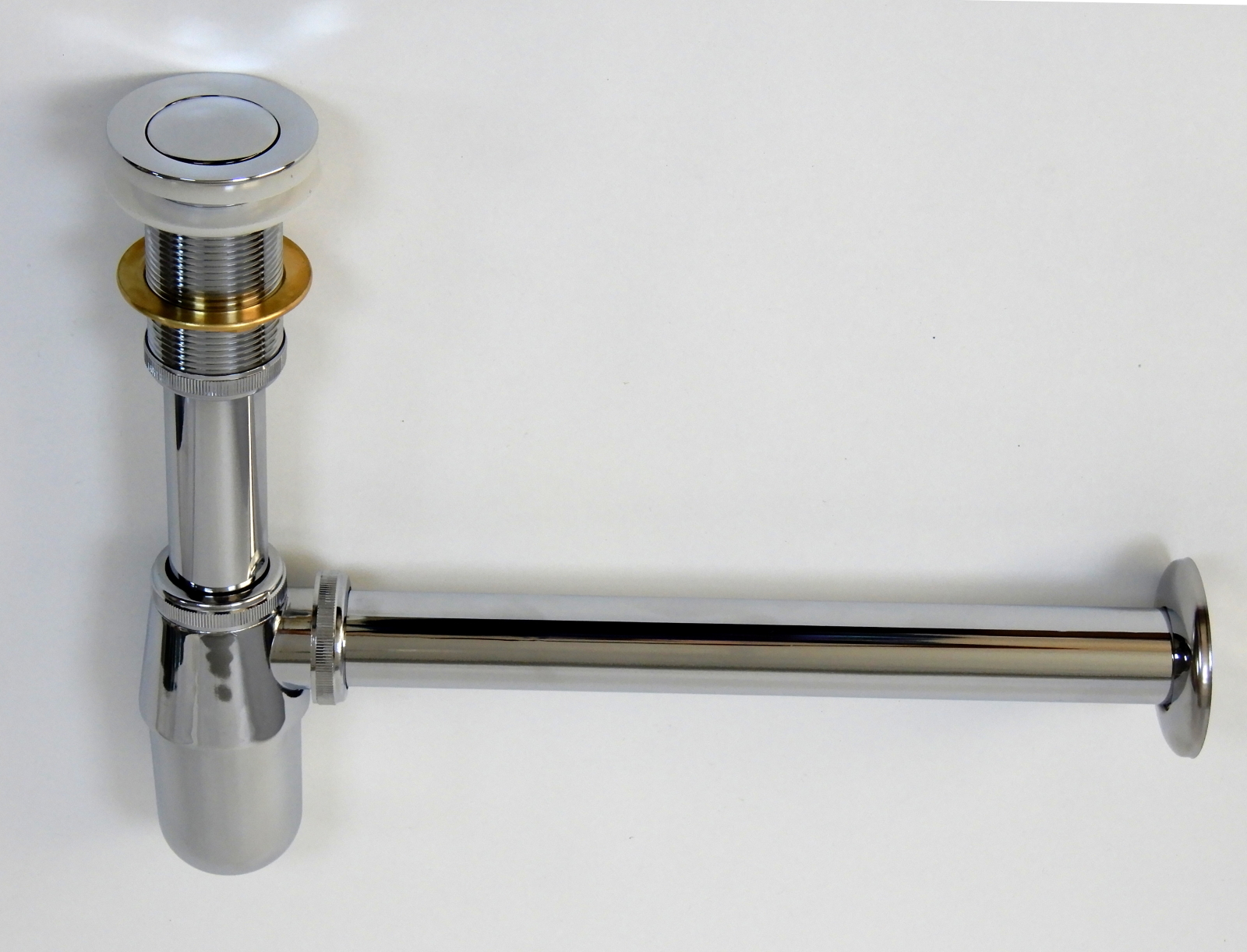 Характеристики Сифон сливной для раковины с отводом в стену и донный ...