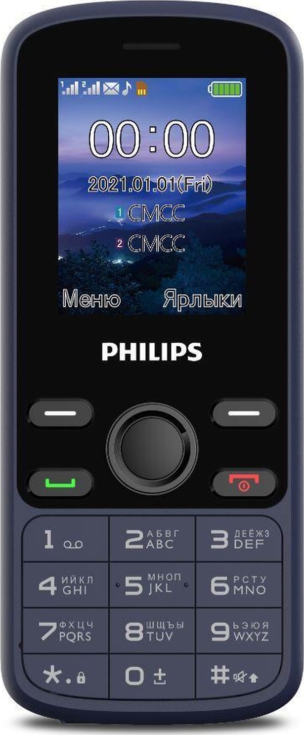 Philips Мобильный телефон E111 Xenium, синий