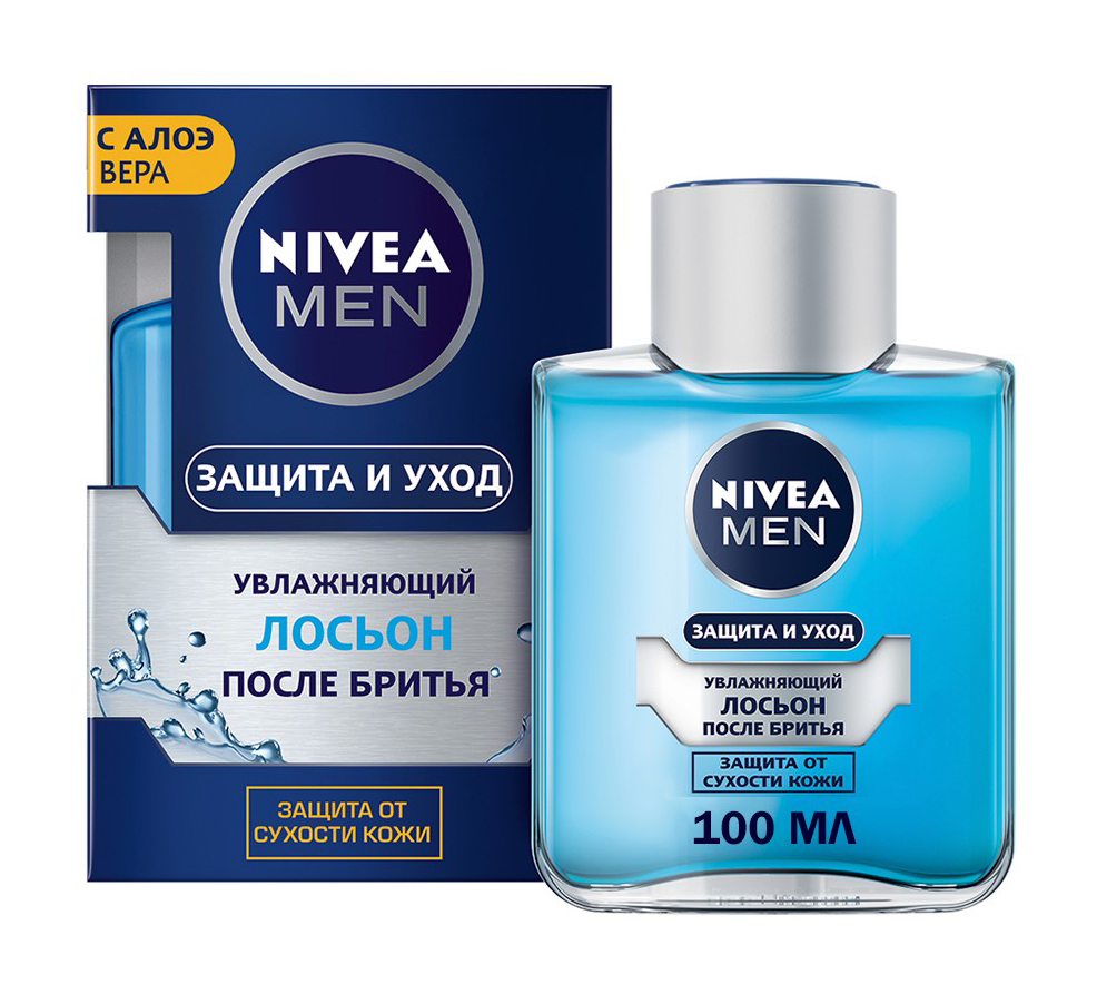 NIVEA Лосьон после бритья Защита и Уход увлажняющий муж., 100 мл