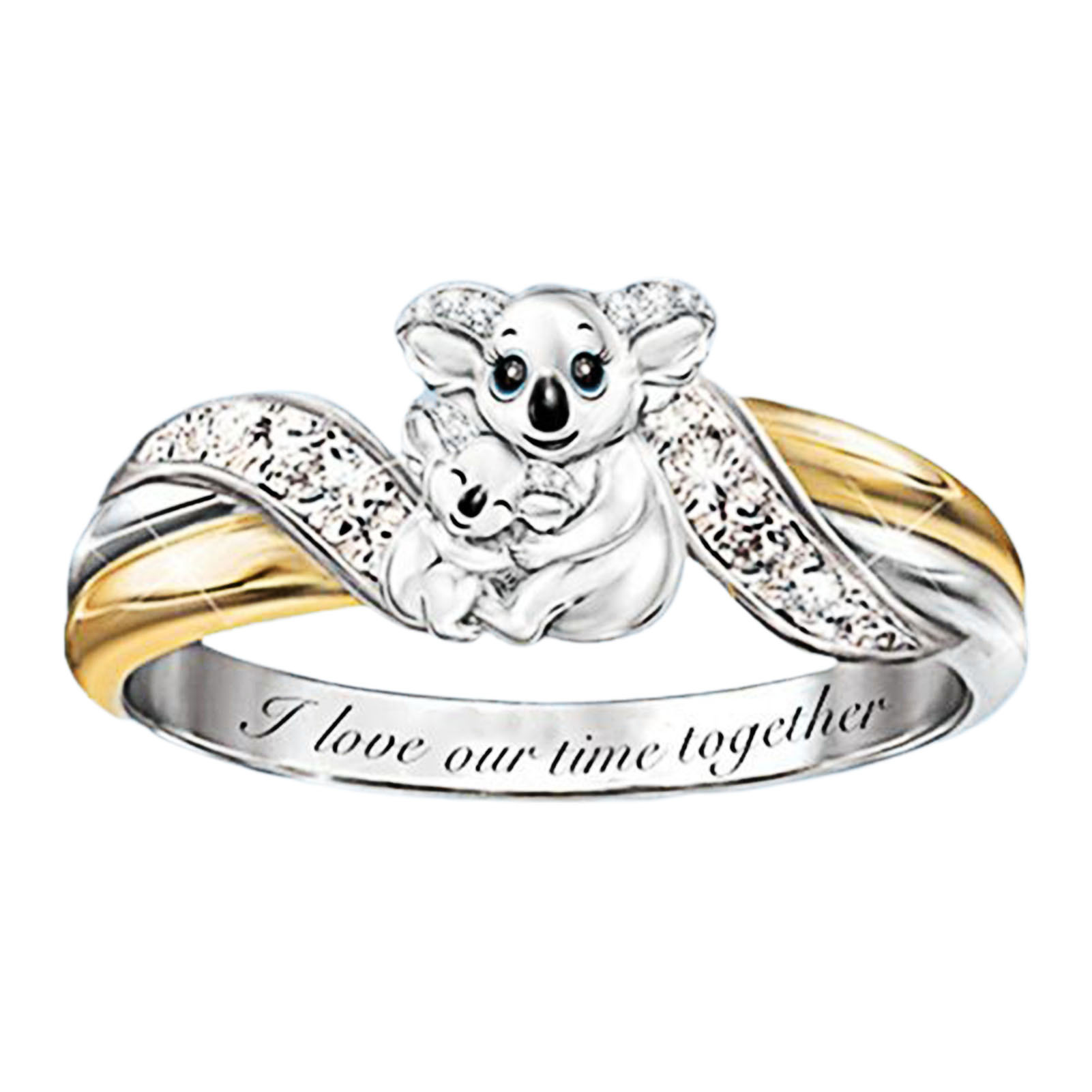 Золотое кольцо с медведем