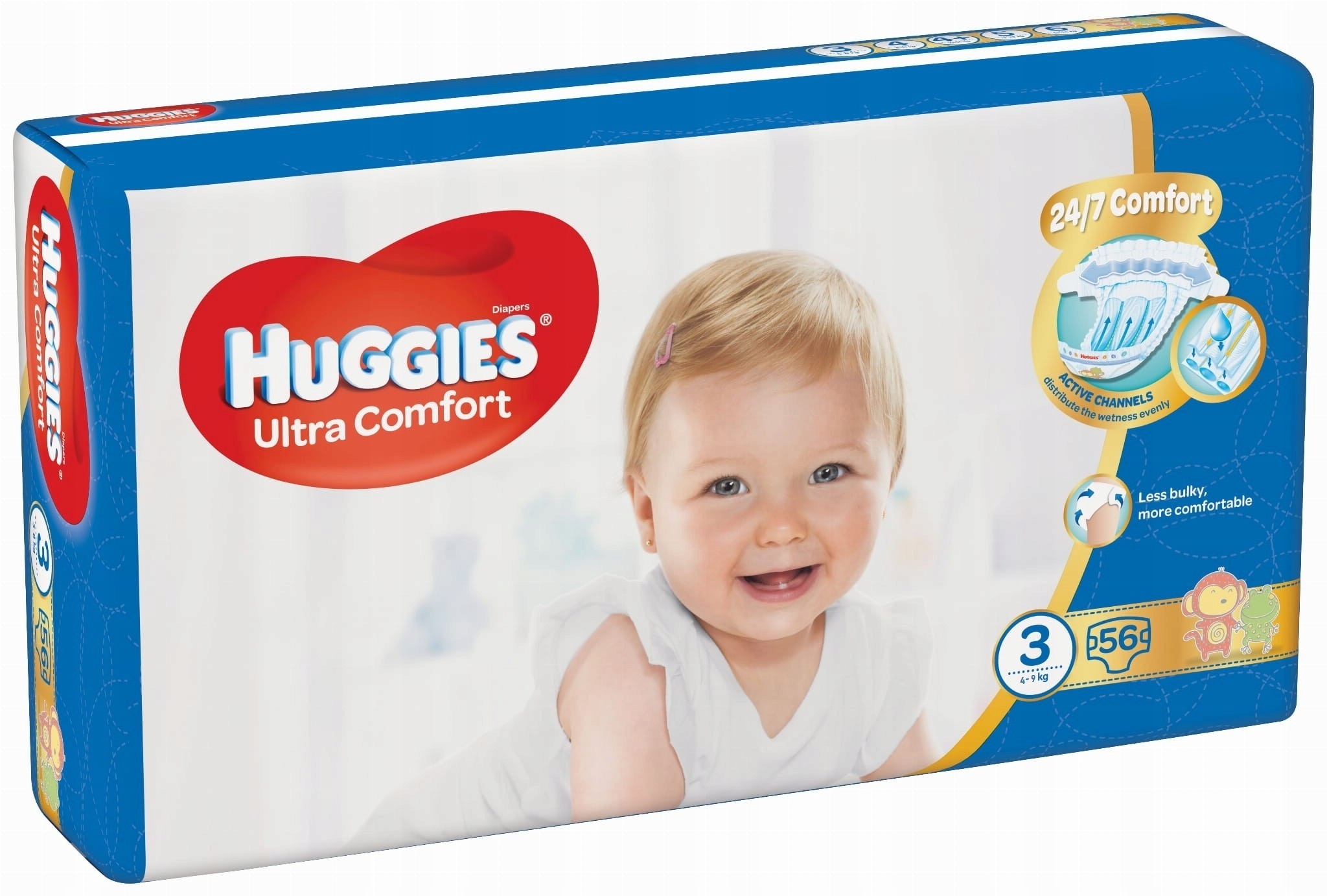 Подгузники Huggies Ultra Comfort 3 4 9кг Unisex 3 упаковки по 56шт — купить в интернет 9312