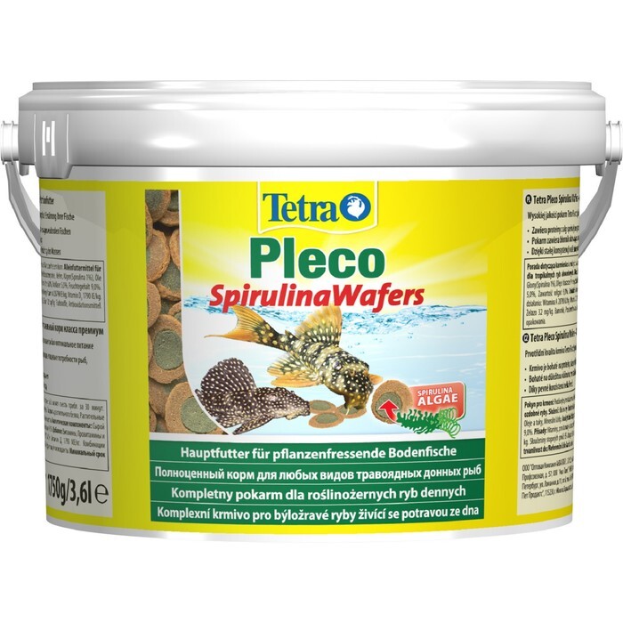 Корм для рыб Tetra Pleco Spirulina Wafers таблетки 3,6л (ведро)