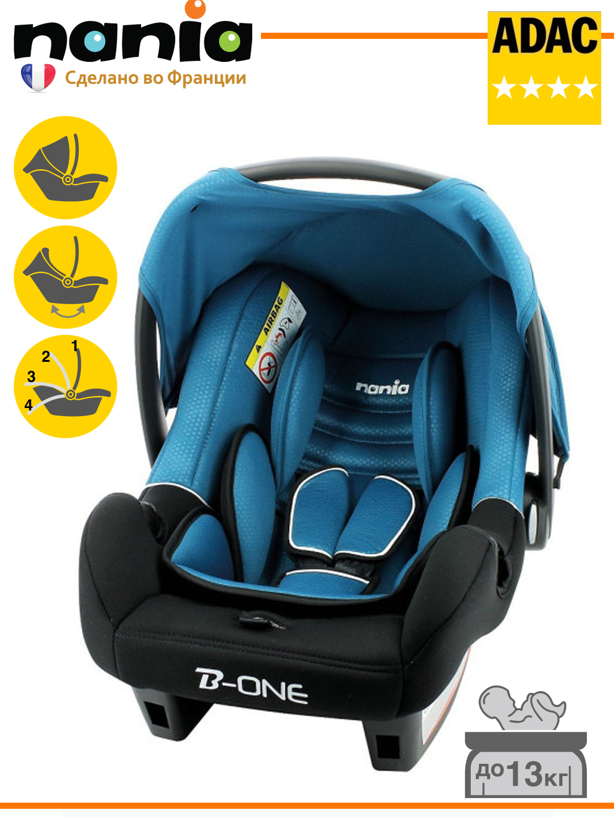 Автокресло Nania BEONE SP Luxe Blue для детей группы 0+ — купить в ...