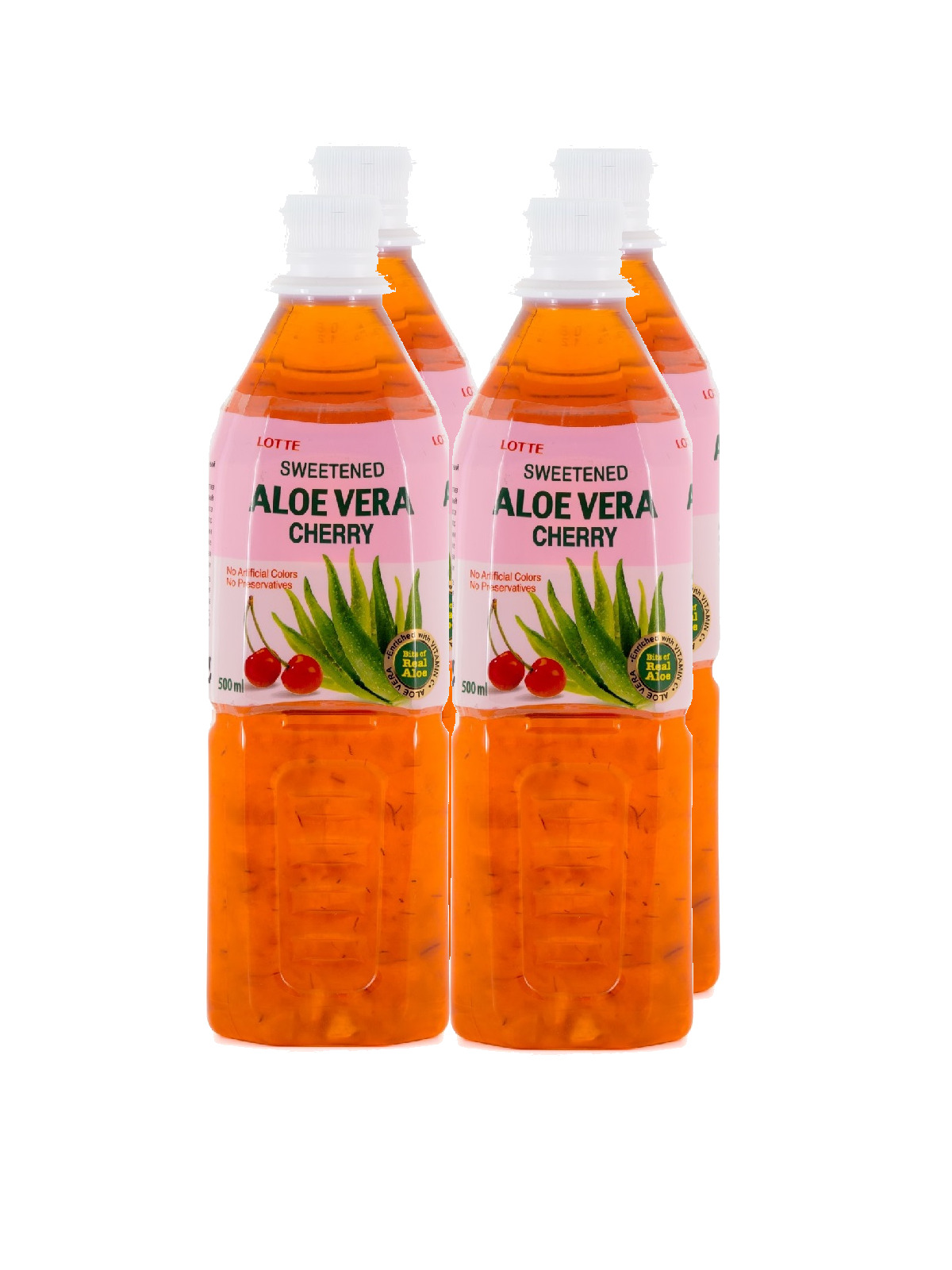 Напиток сокосодержащий Lotte Aloe Vera, со вкусом вишни, безалкогольный ...