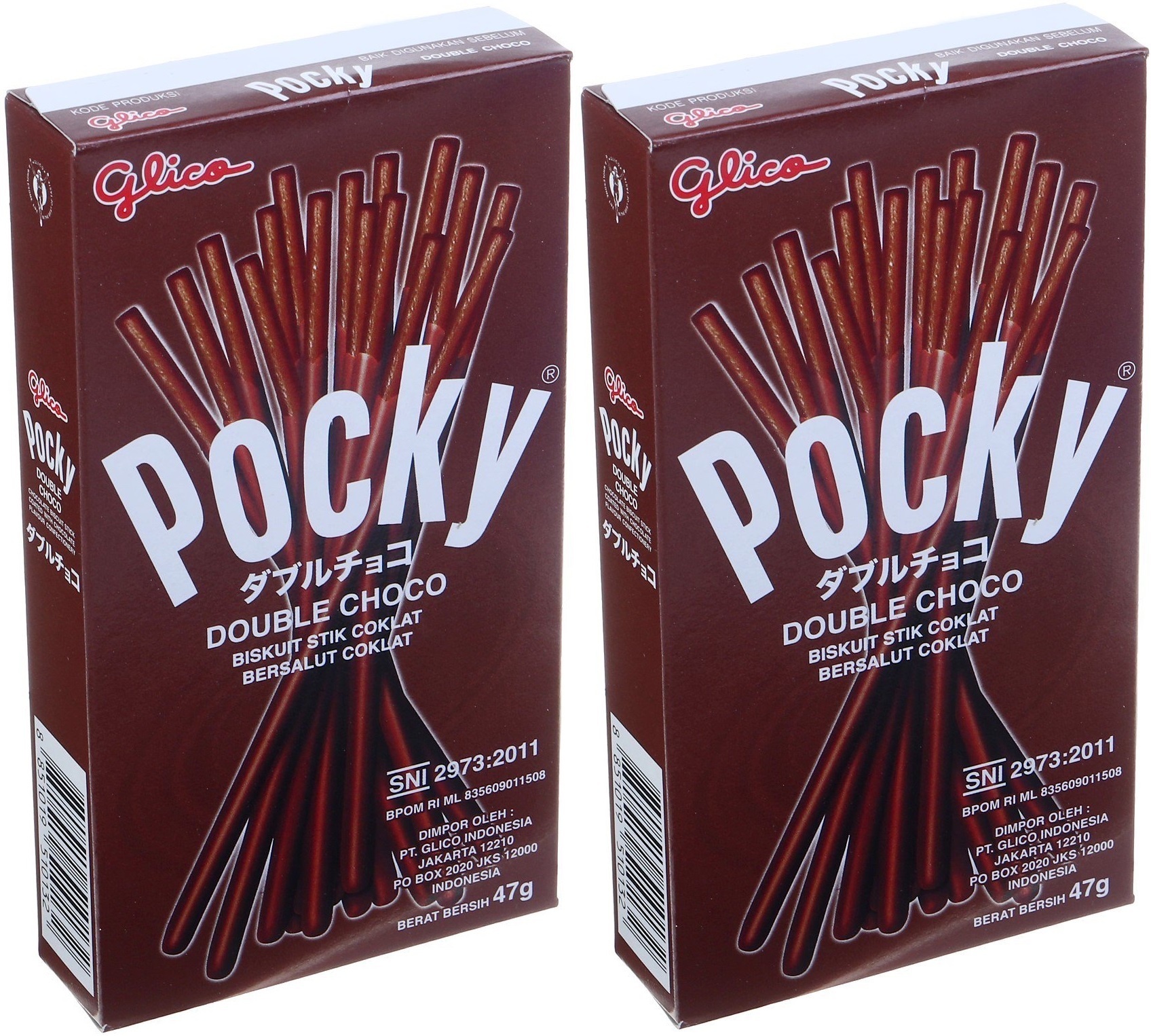 Шоколадные палочки Pocky Double Choco & Покки Дабл Чоко 2 шт. 47 г ...