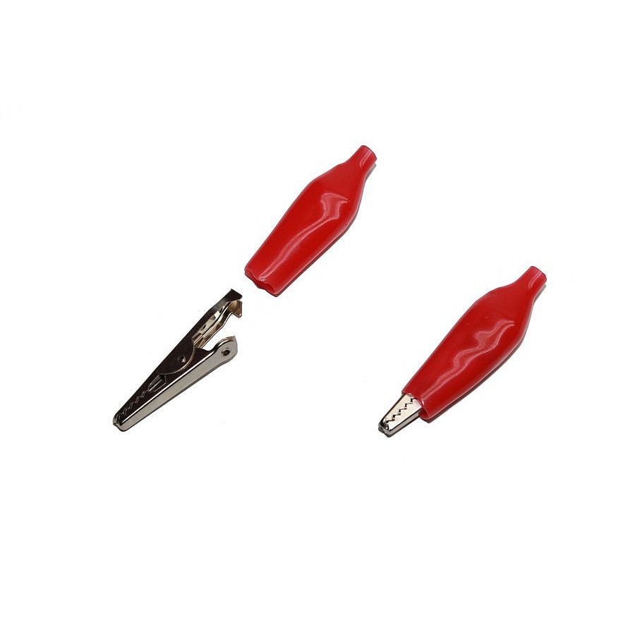 Клемма крокодил зажим 50 мм красный 2 шт., 5142, арт 343592ДМ - купить ...