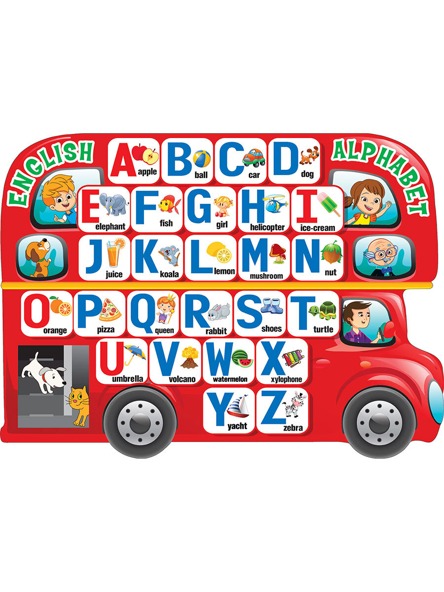 Плакат "English Alphabet", А2, картон, 44х60 см