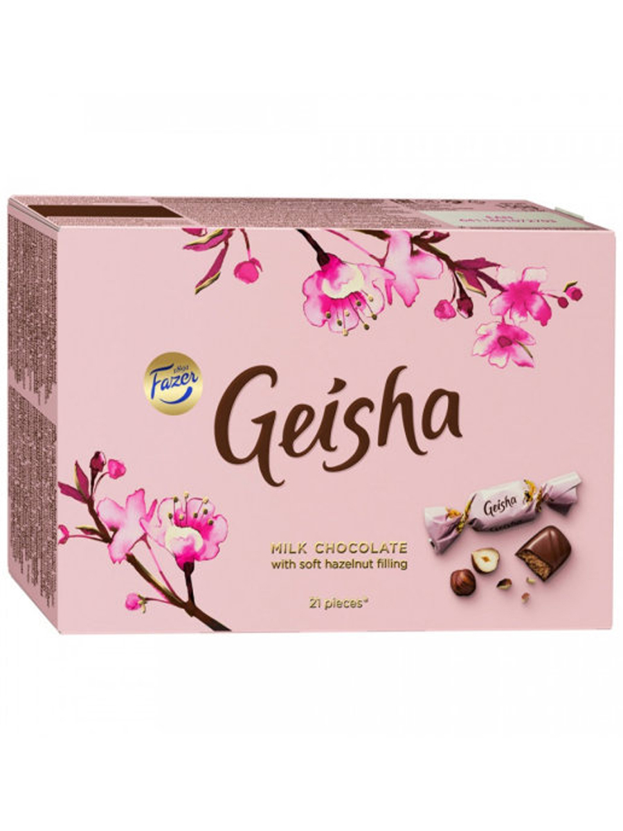 Fazer / Конфеты шоколадные с начинкой из тертого ореха Geisha 150г ...