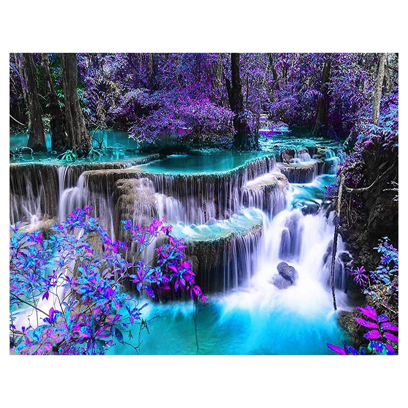 Алмазный водопад. Бриллиантовый водопад. Алмазная мозаика "водопад". Водопад из бабочек. Фото алмазная мозаика красивый водопад.