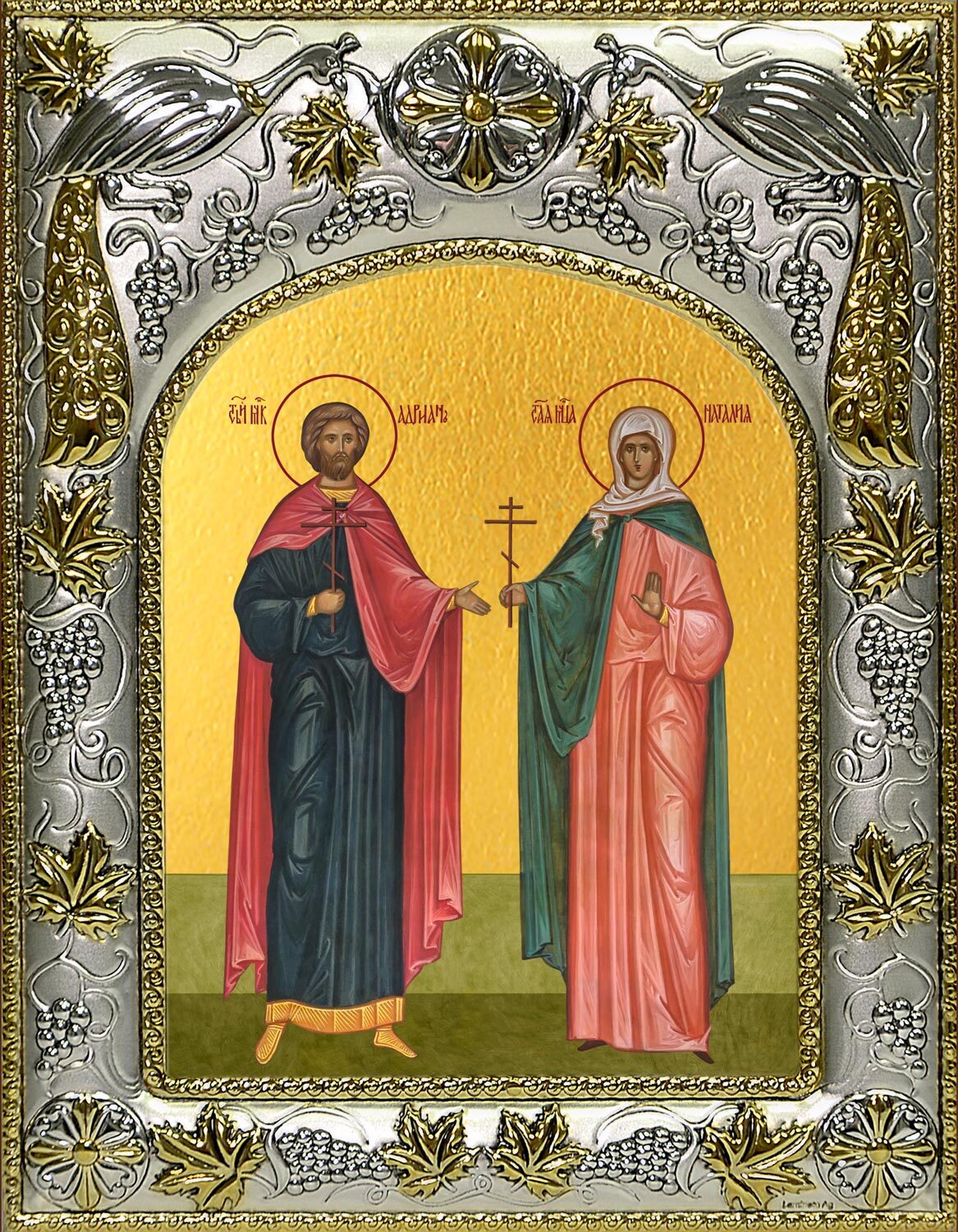 Икона Адриана и Натальи Никомидийских
