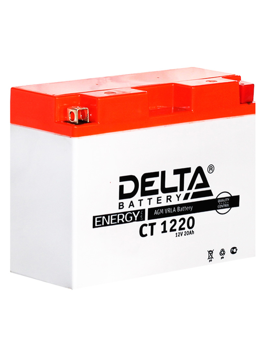 Аккумулятор на скутер 50. Аккумулятор Delta CT 1220. Delta ct1220 аккумулятор мото. Delta CT 1220.1 (12в/20ач). АКБ Дельта 12в для квадроцикла.
