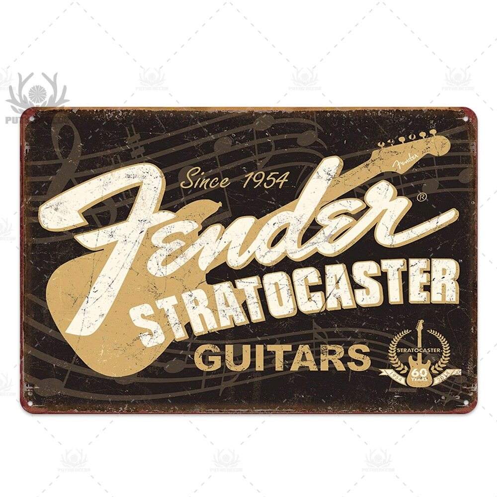 Guitar since. Гитарная вывеска. Вывеска с гитарой. Шильдик электрогитары. Гитара Stratocaster Retro.