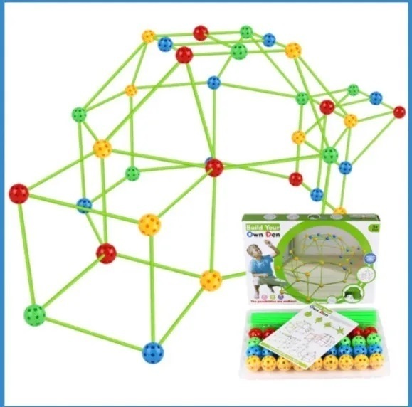 3DконструкторBuildyourownden,Конструктордлядетей3+,Набордлястроительствадомиков,палаток.