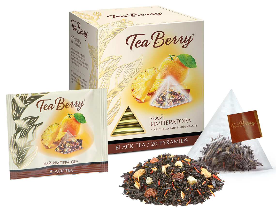 Чай в пакетиках черный листовой Tea Berry "Чай императора" (20 пак./1.7гр.) 34гр