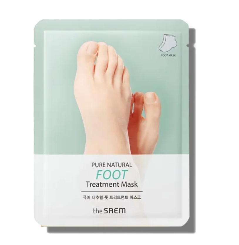 The Saem Носочки для педикюра Маска для ног PURE NATURAL Foot Treatment Mask, 8гр*2