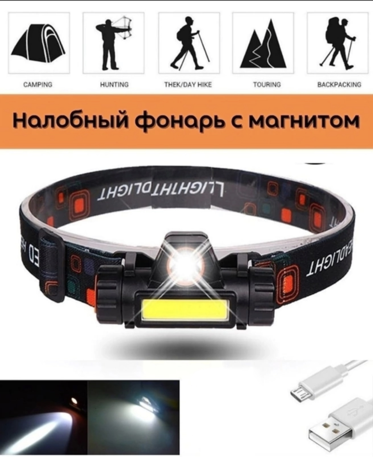 фонарь светодиодный/фонарь налобный - купить по выгодной цене в ...