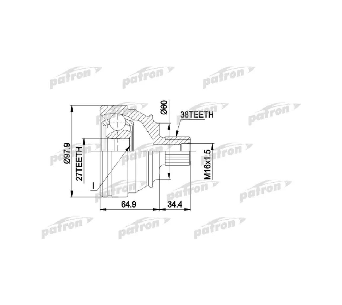 Шрус PATRON арт. PCV1230