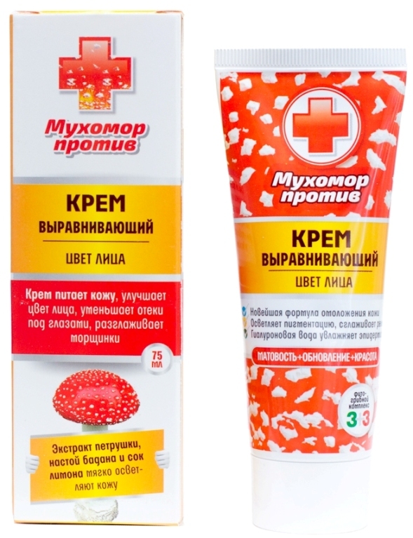 Крем мухомор против пигментных пятен. Крем для выравнивания кожи лица. Крем из мухомора для лица. Венец сибири грибная коллекция мухомор-против крем выравнивающий цвет лица. Мухомор против крем выравнивающий.