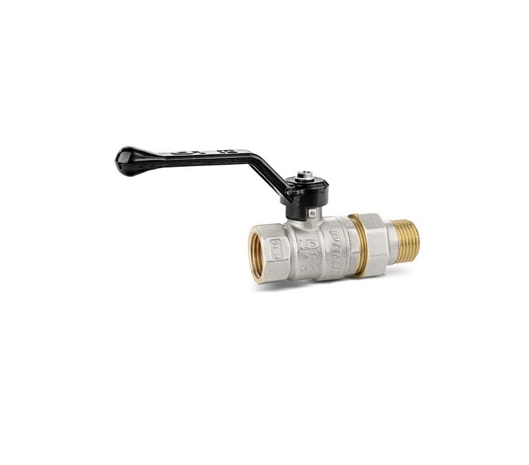 Шаровой кран латунный 1 1/4\" ВР-ГШ со сгоном, ручка-рычаг, LD Pride 47. ...
