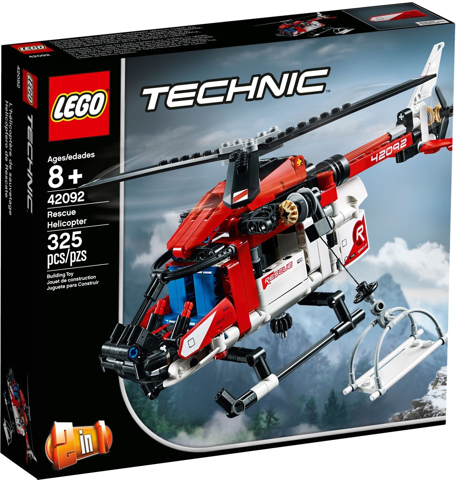 Конструктор LEGO TECHNIC 42092 Спасательный вертолёт - купить с доставкой  по выгодным ценам в интернет-магазине OZON (530773001)