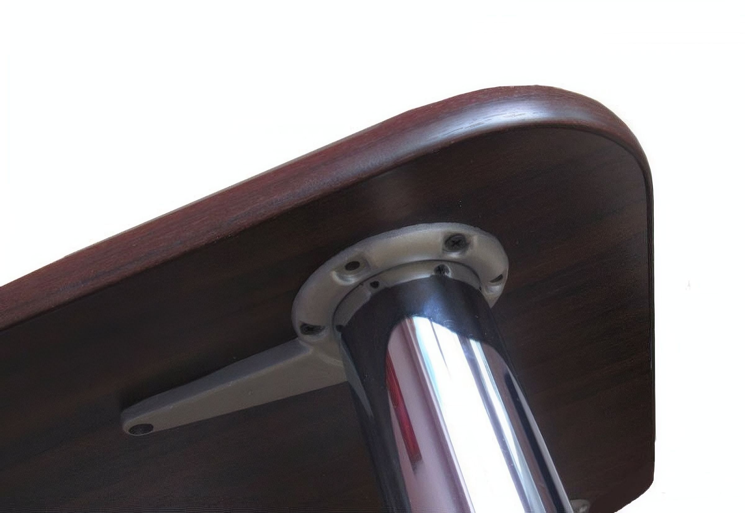 Ножка мебельная для стола регулируемая 710/60*60 матовый хром