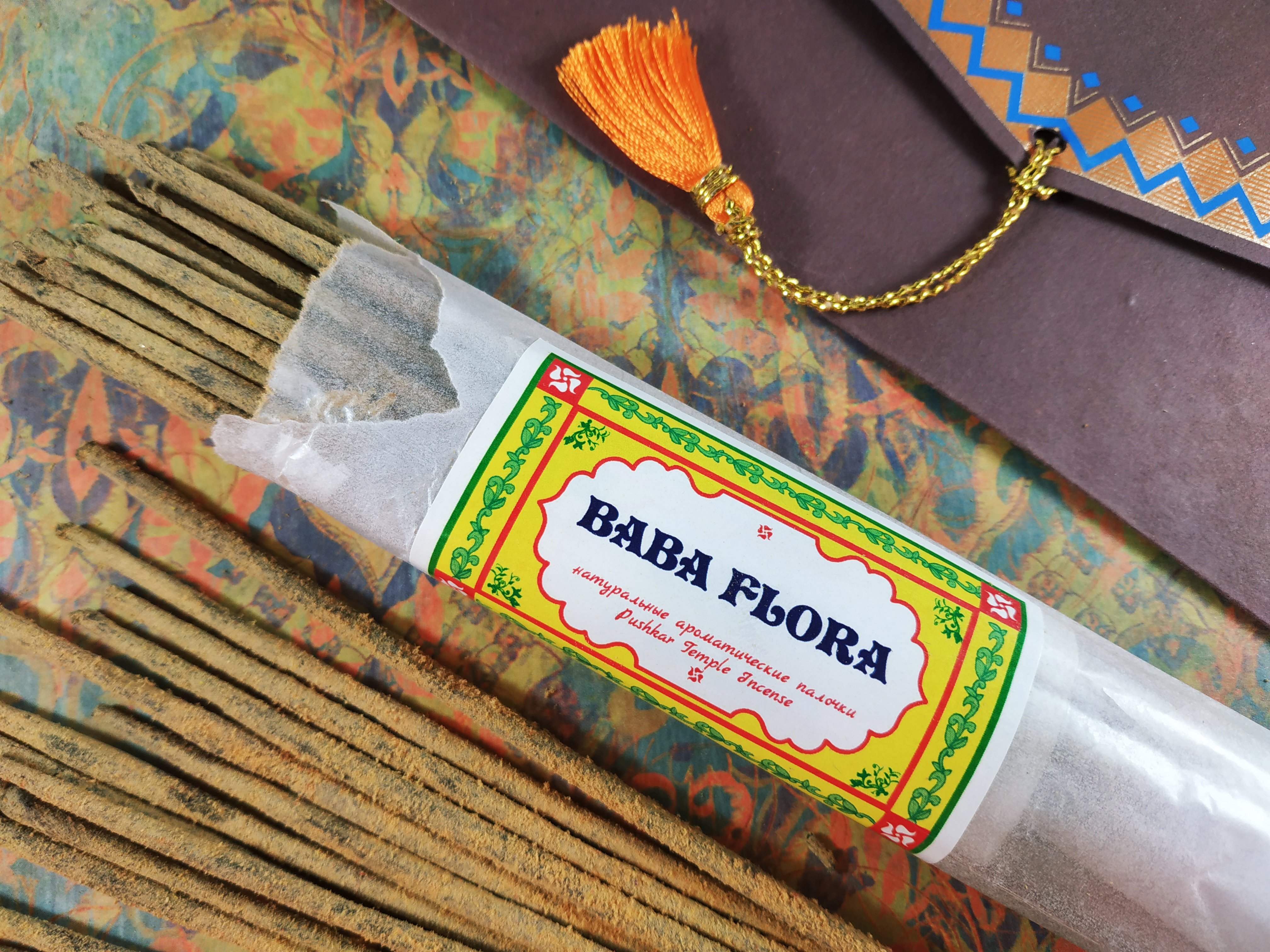 BABA FLORA Пушкарские храмовые пыльцовые благовония PUSHKAR TEMPLE INCENSE (50гр.)