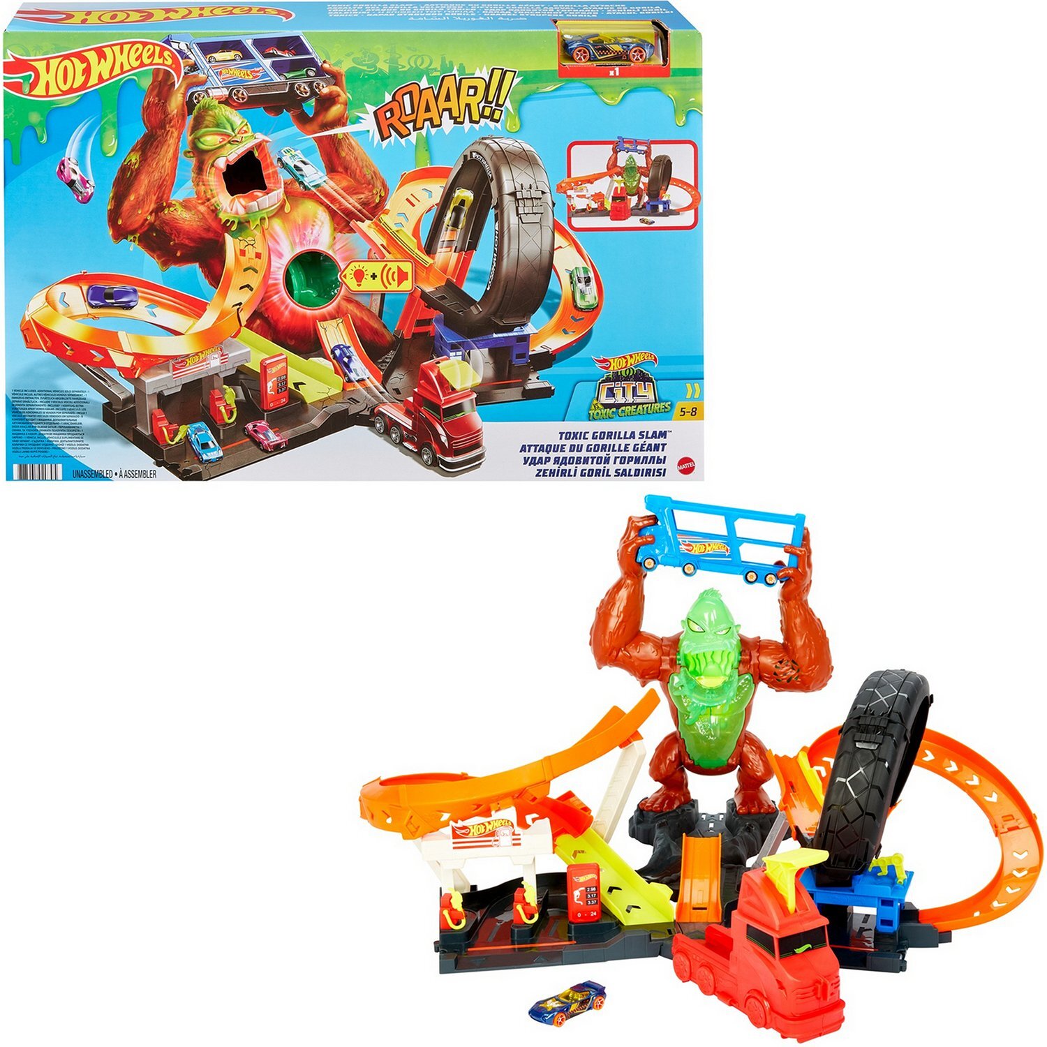 Hot wheels сити атака гориллы. Хот Вилс атака бешеной гориллы. Hot Wheels автотрек Сити атака. Hot Wheels Сити автотрек атака бешеной гориллы. Hot Wheels атака бешеной гориллы.
