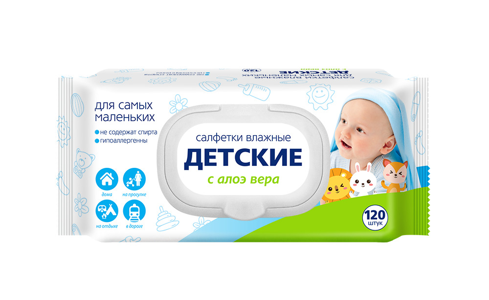 Влажные салфетки детские Озон