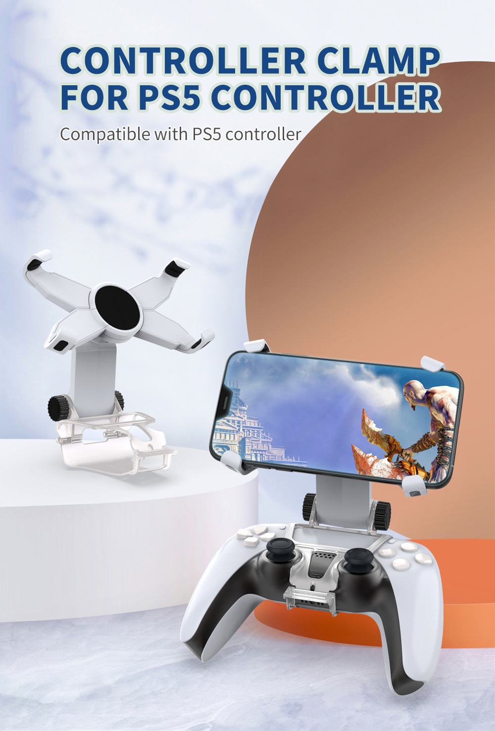 Крепление к DualSense для игры на телефоне DOBE Mobile Phone Clamp  (TP5-0527) для PS5 - купить по выгодной цене в интернет-магазине OZON  (593057249)