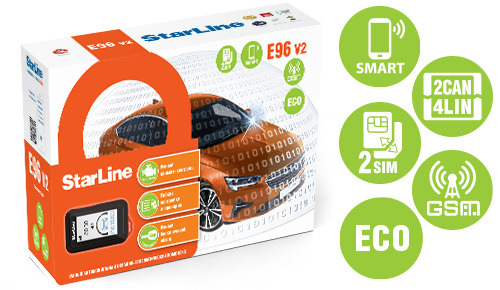 Автосигнализация Starline E96 V2 GSM ECO