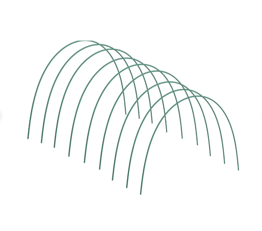 В пвх (6шт в комплекте). Дуга парниковая 4м металл в пвх набор 6шт d10*0,4мм (4*1,66*1м) зеленый/5шт/ка. Парник пластиковые дуги. Дуги парниковые 2,5м металл в пвх (6шт в комплекте). Кембрик (комплект 6шт.