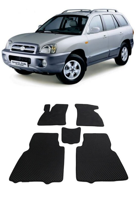 Коврики на санта фе. Eva коврики в Санта Фе 1. Коврики Hyundai Santa Fe Classic. Коврики Санта Фе Классик. Коврик для Hyundai Santa Fe.