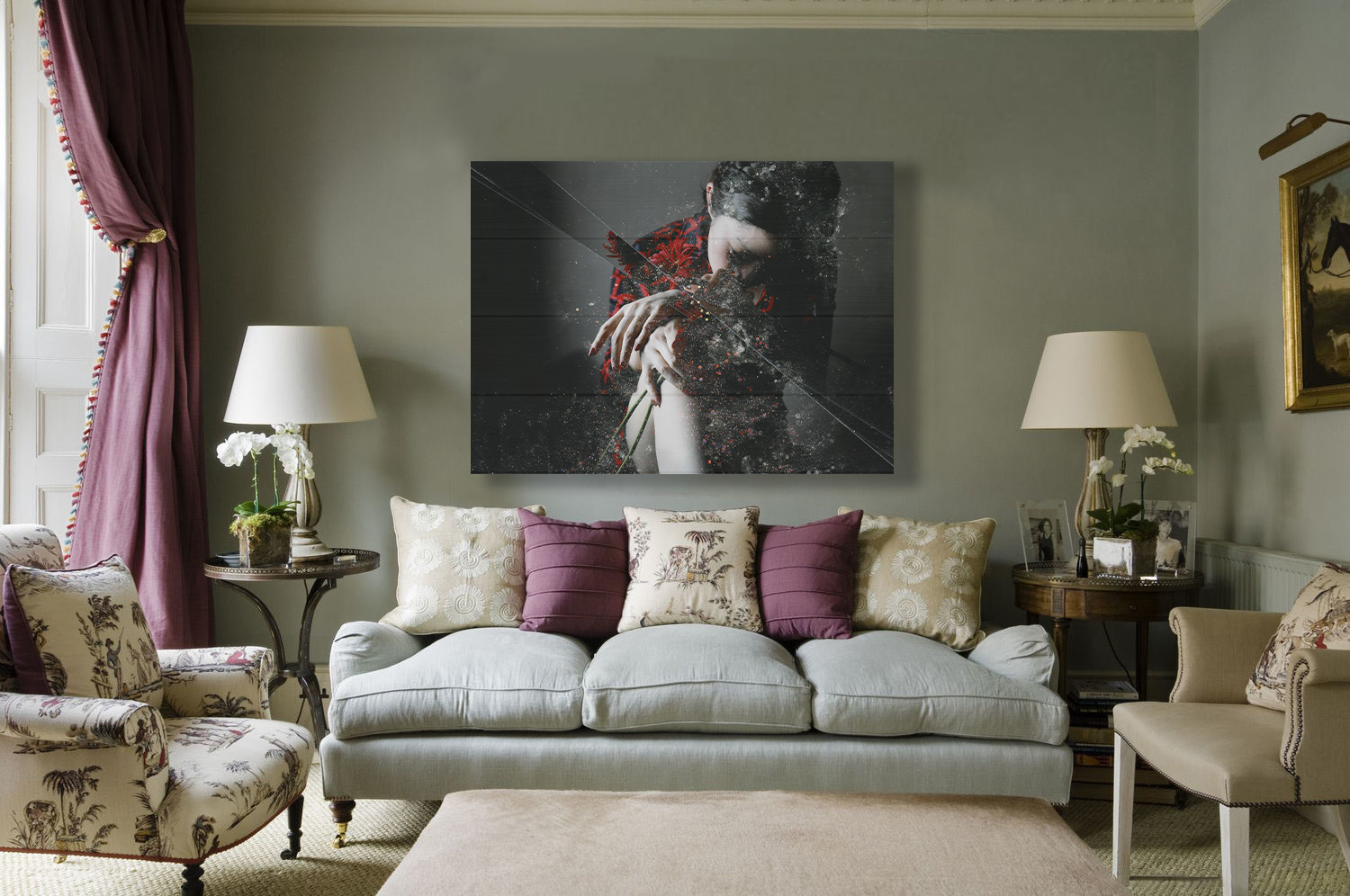 Картины над диваном в гостиной фото в интерьере