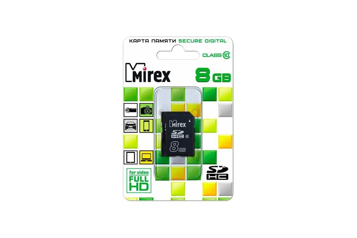 Карта памяти mirex microsdhc 8 гб