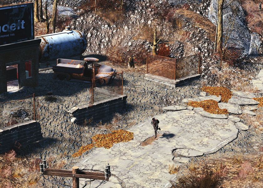 Fallout 4 под мостом возьмите пробы на кухне