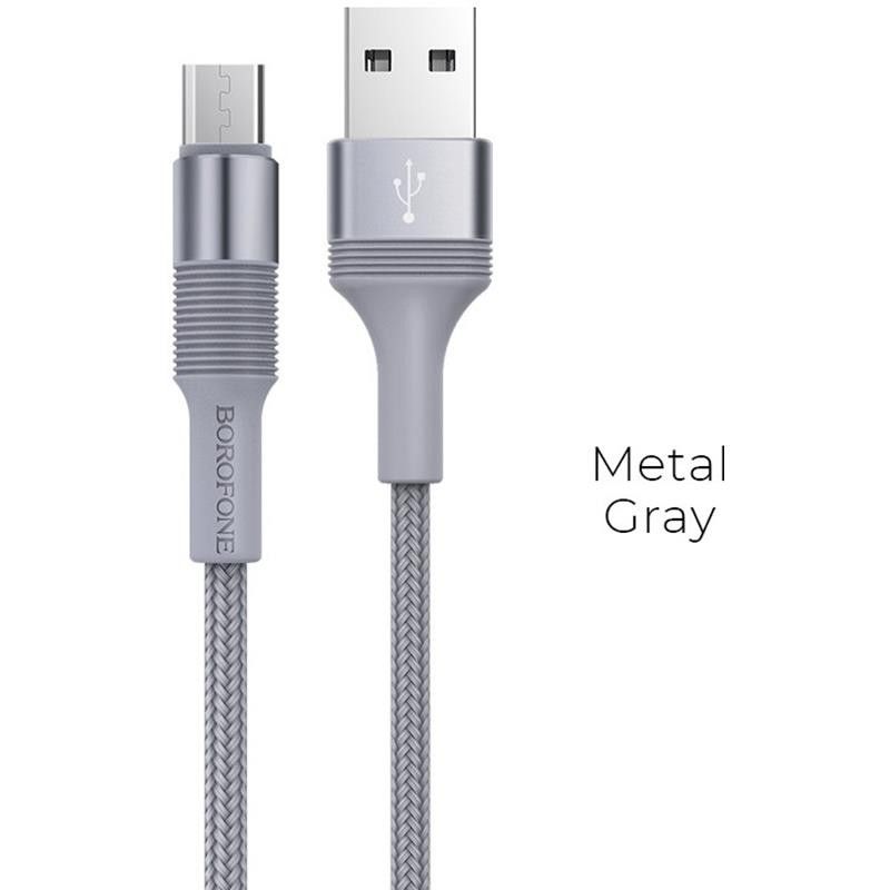 Микро 21. USB кабель Borofone bx21 outstanding Lightning 8-Pin, 1м, 2.4a, нейлон (серый). USB кабель Borofone bx21 outstanding Type-c, 1м, 3a, нейлон (серый).