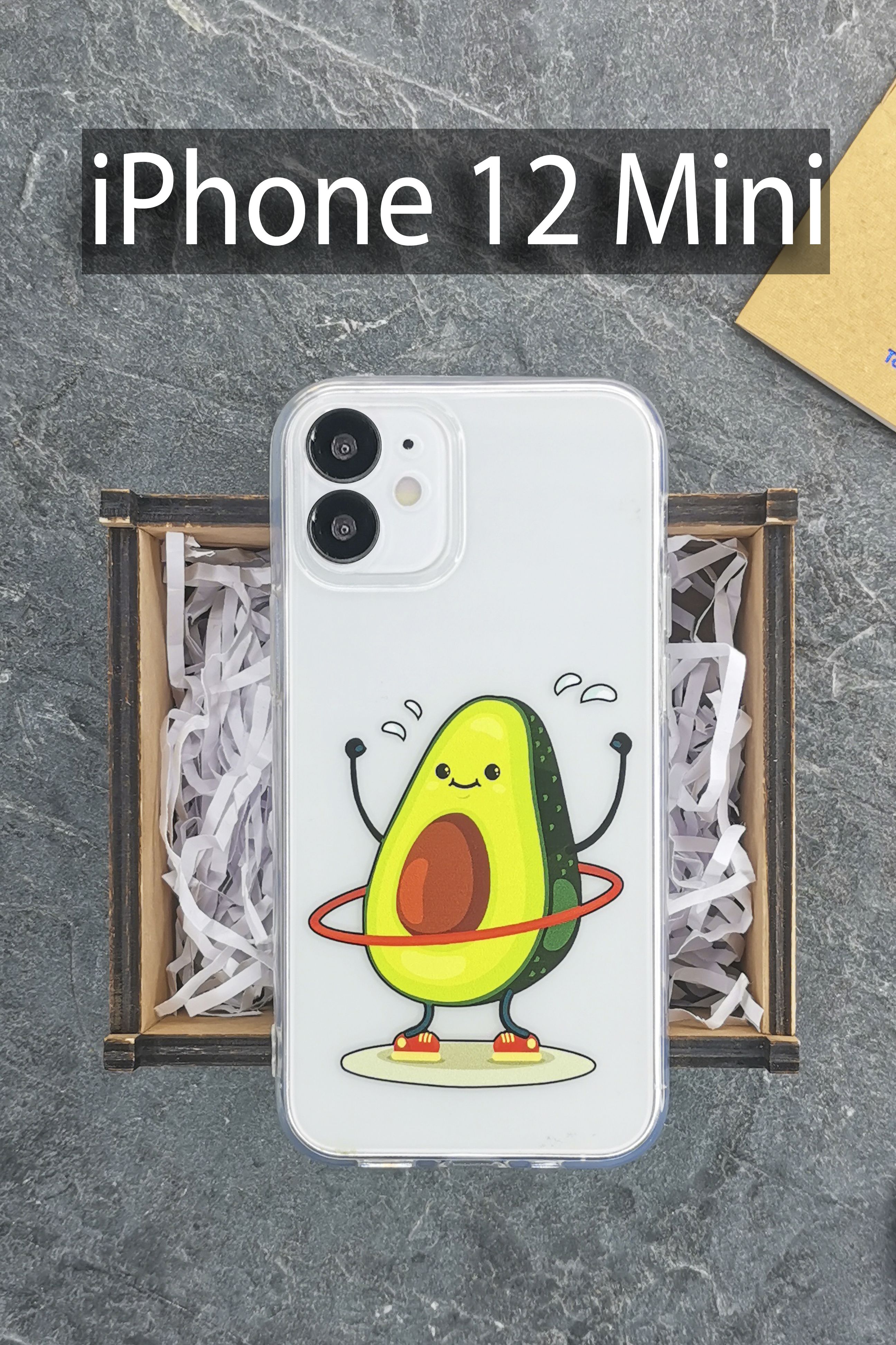 Силиконовый прозрачный чехол Авокадо для iPhone 12 Mini / Айфон 12 Мини -  купить с доставкой по выгодным ценам в интернет-магазине OZON (722580655)