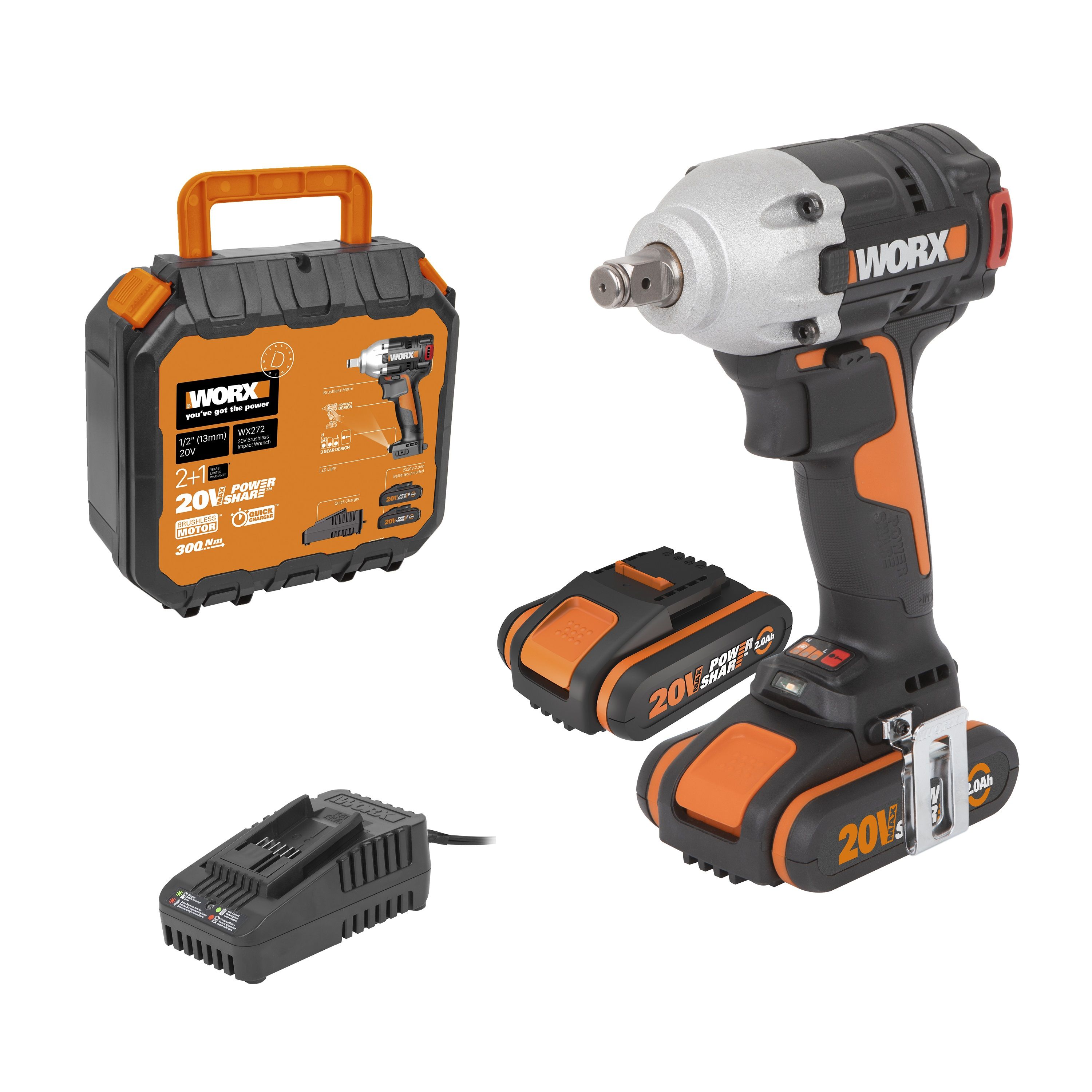 3 12в - 2,0ач х2, зу 1,5а, кейс. Гайковерт brushless. Worx wx381. Worx гайковерт аккумуляторный. Бесщеточный worx.