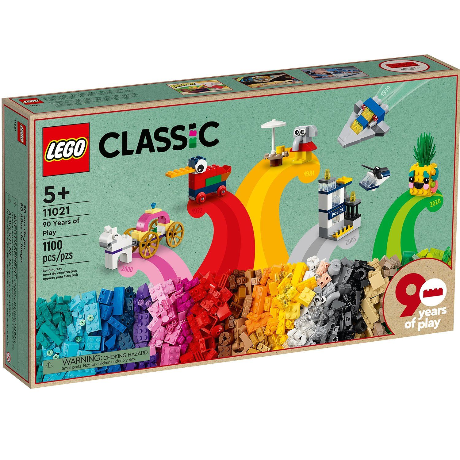 Конструктор LEGO Classic 90 лет игры 11021 - купить с доставкой по выгодным  ценам в интернет-магазине OZON (542057220)