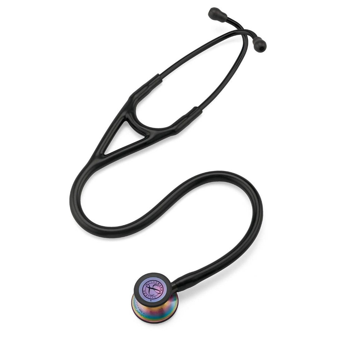 Стетоскоп Littmann Cardiology IV Чёрный с радужным колоколом, 69 см, 6165